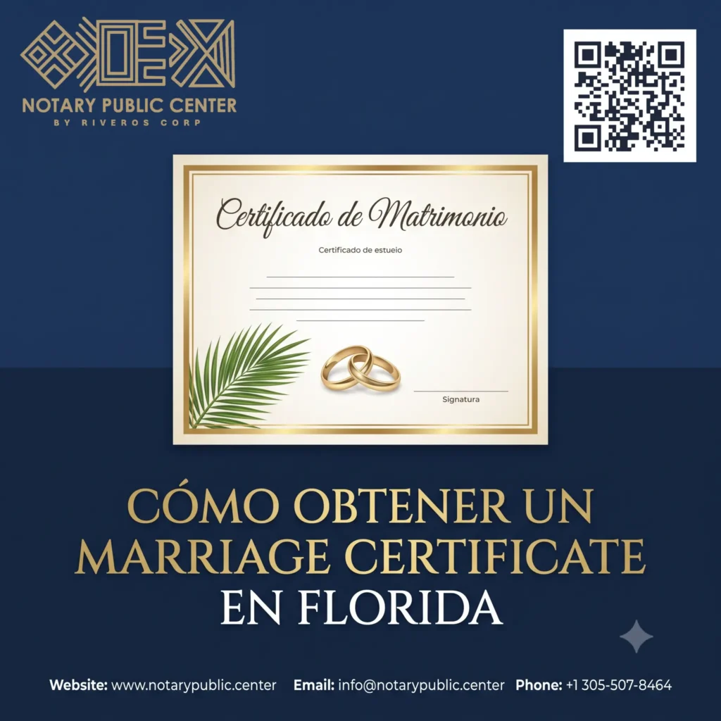 Cómo Obtener un Marriage Certificate en Florida