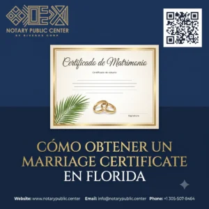 Cómo Obtener un Marriage Certificate en Florida
