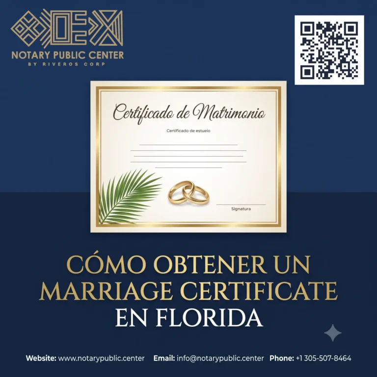 Cómo Obtener un Marriage Certificate en Florida