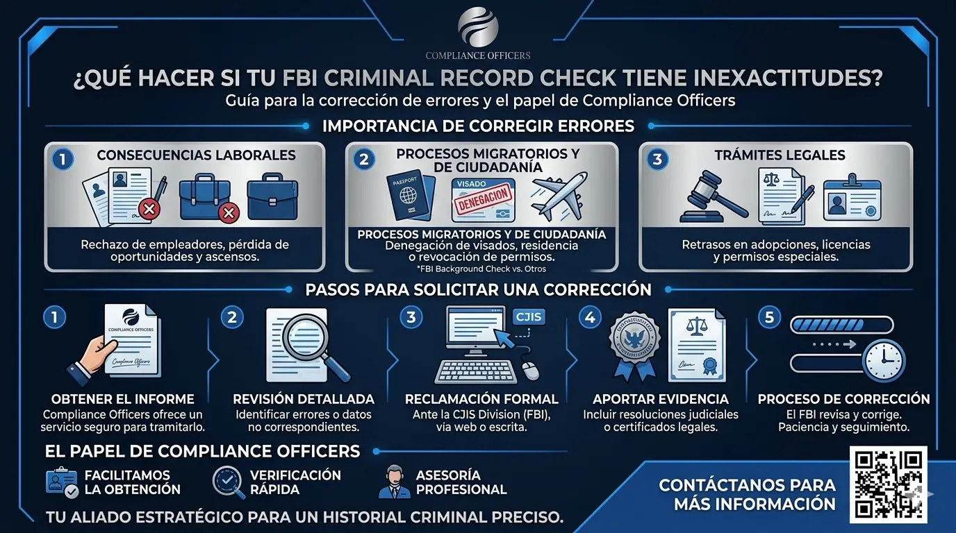 Qué Hacer si tu FBI Criminal Record Check tiene Inexactitudes