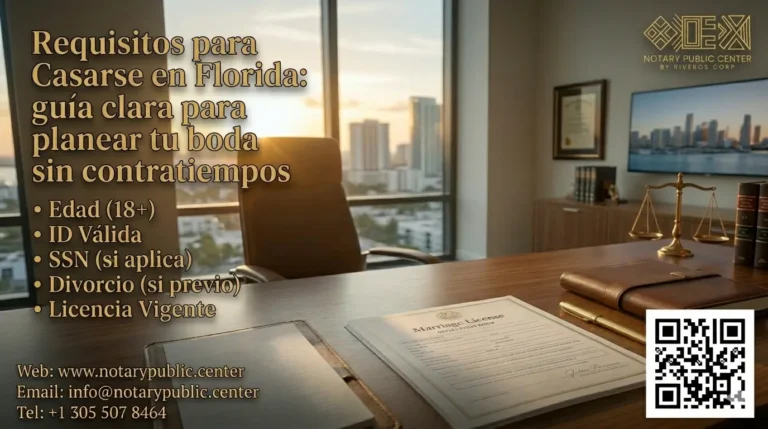 Requisitos para Casarse en Florida: Guía Oficial y Trámite sin Burocracia