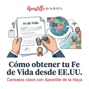 Cómo obtener tu Fe de Vida desde EE.UU. Consejos clave con Apostille de la Haya