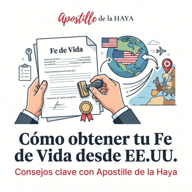 Cómo obtener tu Fe de Vida desde EE.UU. Consejos clave con Apostille de la Haya