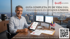 fe de vida para venezolanos en Estados Unidos