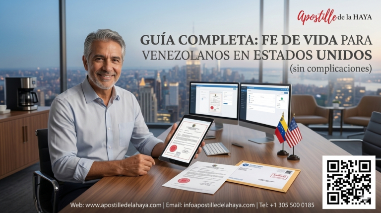 fe de vida para venezolanos en Estados Unidos