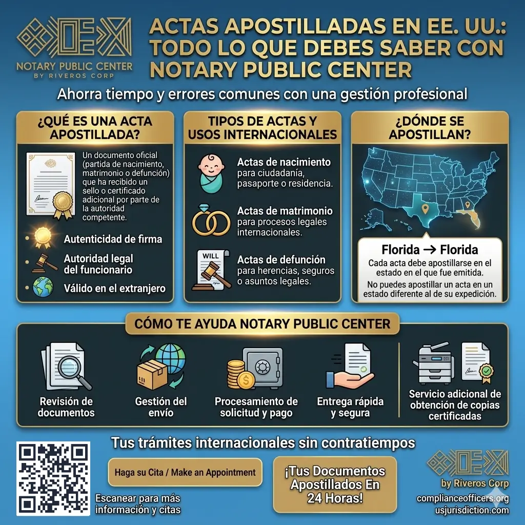 Todo lo que Debes Saber - Actas Apostilladas en EE. UU. con Notary Public Center