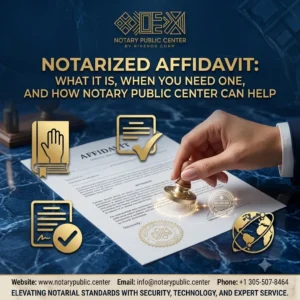 Notarized Affidavit: What It Is, When You Need One, and How Notary Public Center Can Help