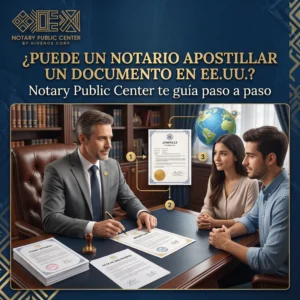 ¿Puede un notario apostillar un documento en EE.UU.? Notary Public Center te guía paso a paso