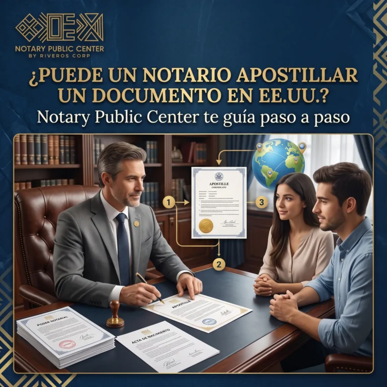 ¿Puede un notario apostillar un documento en EE.UU.? Notary Public Center te guía paso a paso