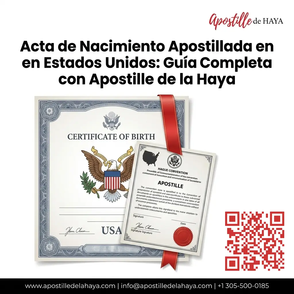 Acta de Nacimiento Apostillada en Estados Unidos: Guía Completa con Apostille de la Haya