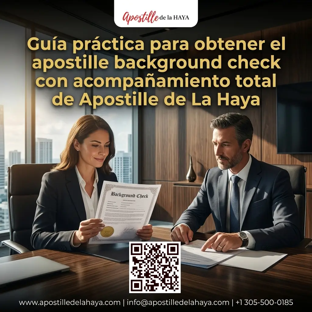 Guía práctica para obtener el apostille background check con acompañamiento total de Apostille de La Haya