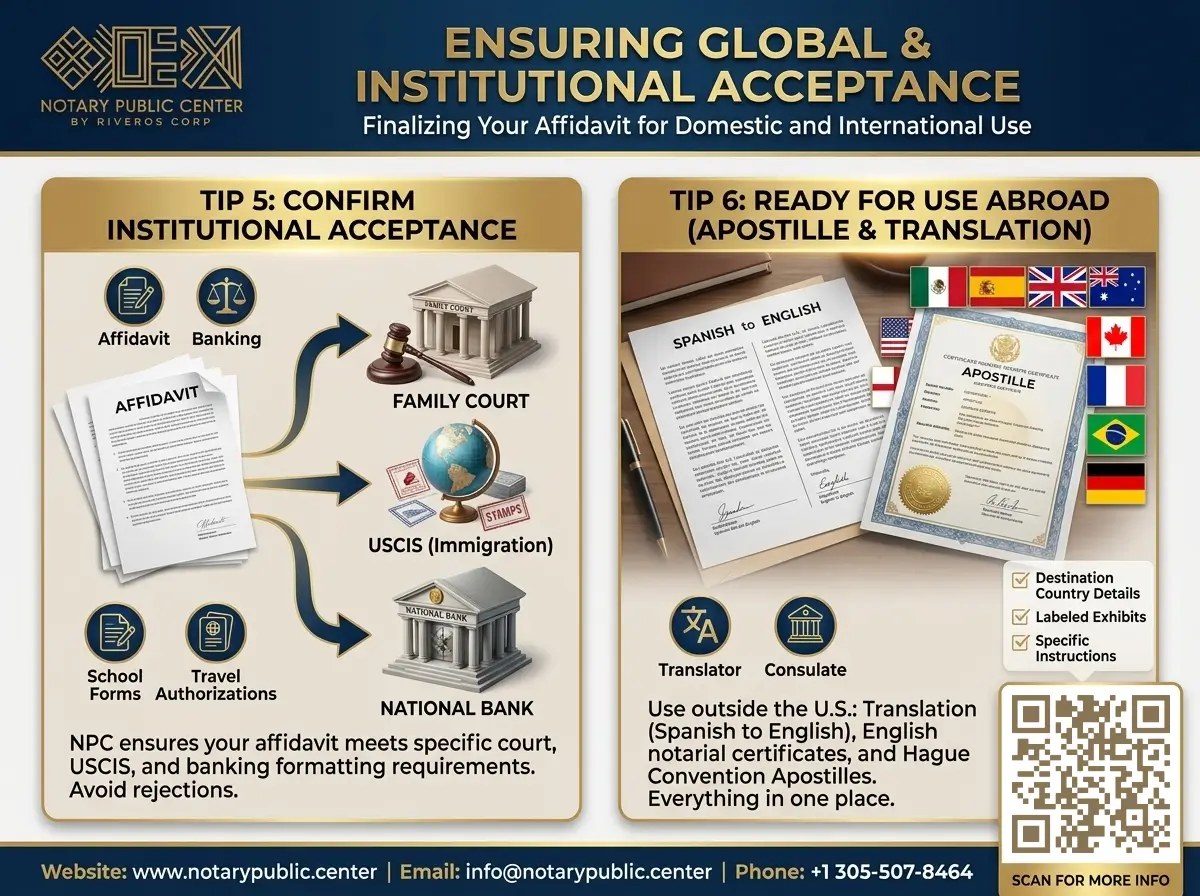 Need your affidavit in another language or for use abroad?