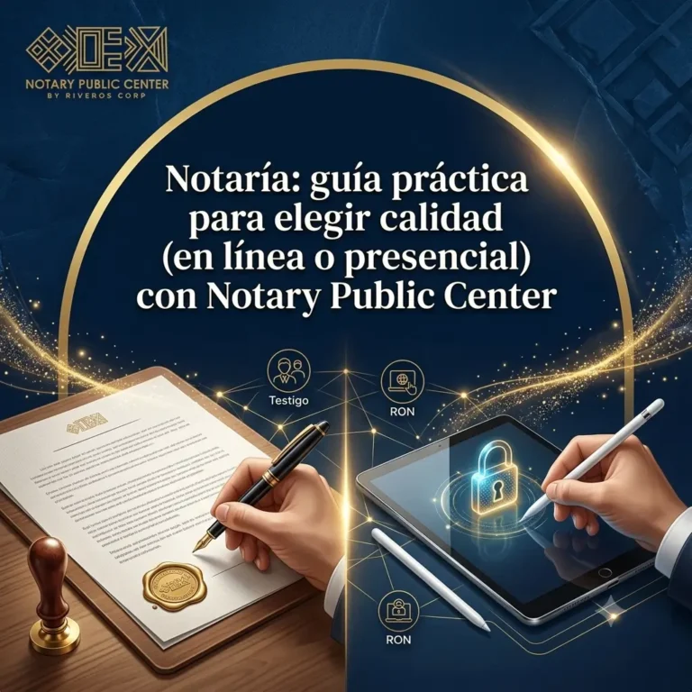 Notaría: guía práctica para elegir calidad