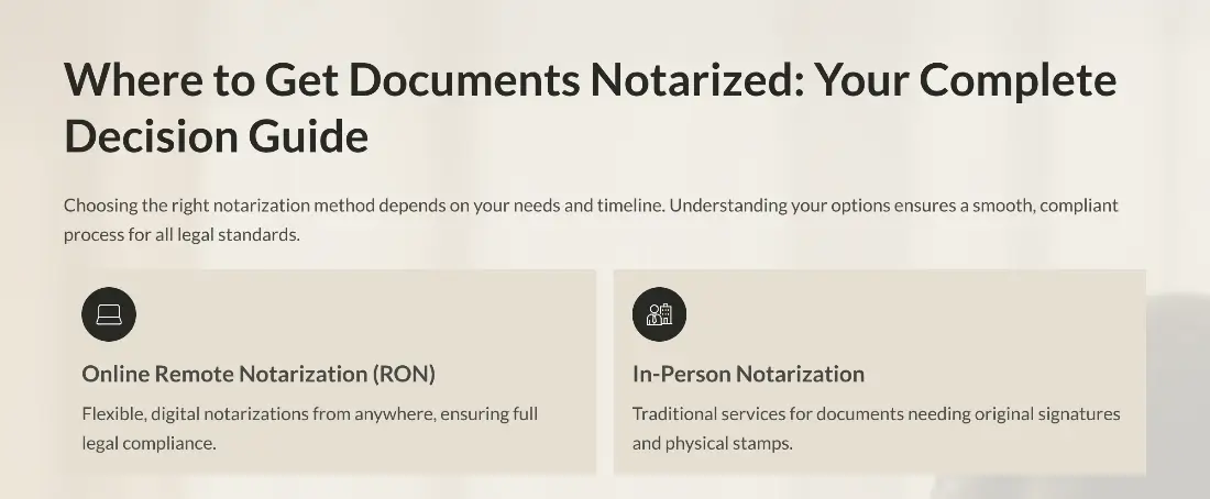 where to get something notarized