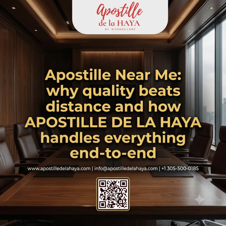 Apostille Near Me: why quality beats distance—and how APOSTILLE DE LA HAYA handles everything end-to-end