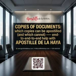 Copies of Documents: which copies can be apostilled (and which cannot)