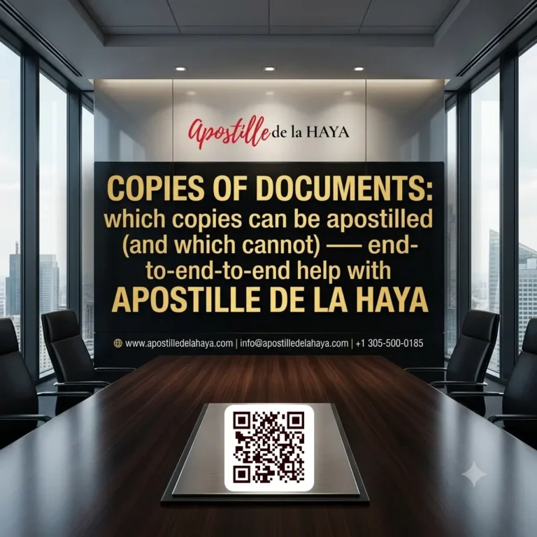 Copies of Documents: which copies can be apostilled (and which cannot)