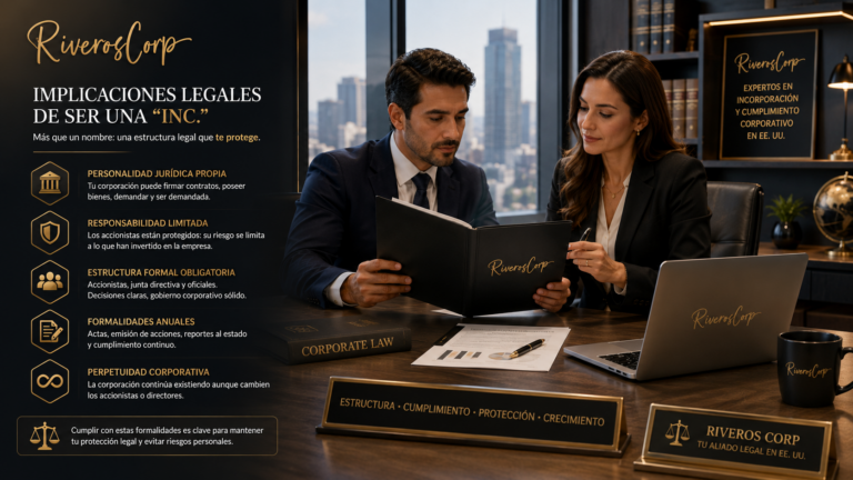 ¿Qué Significa Inc. en una Empresa? Guía Legal | Riveros Corp