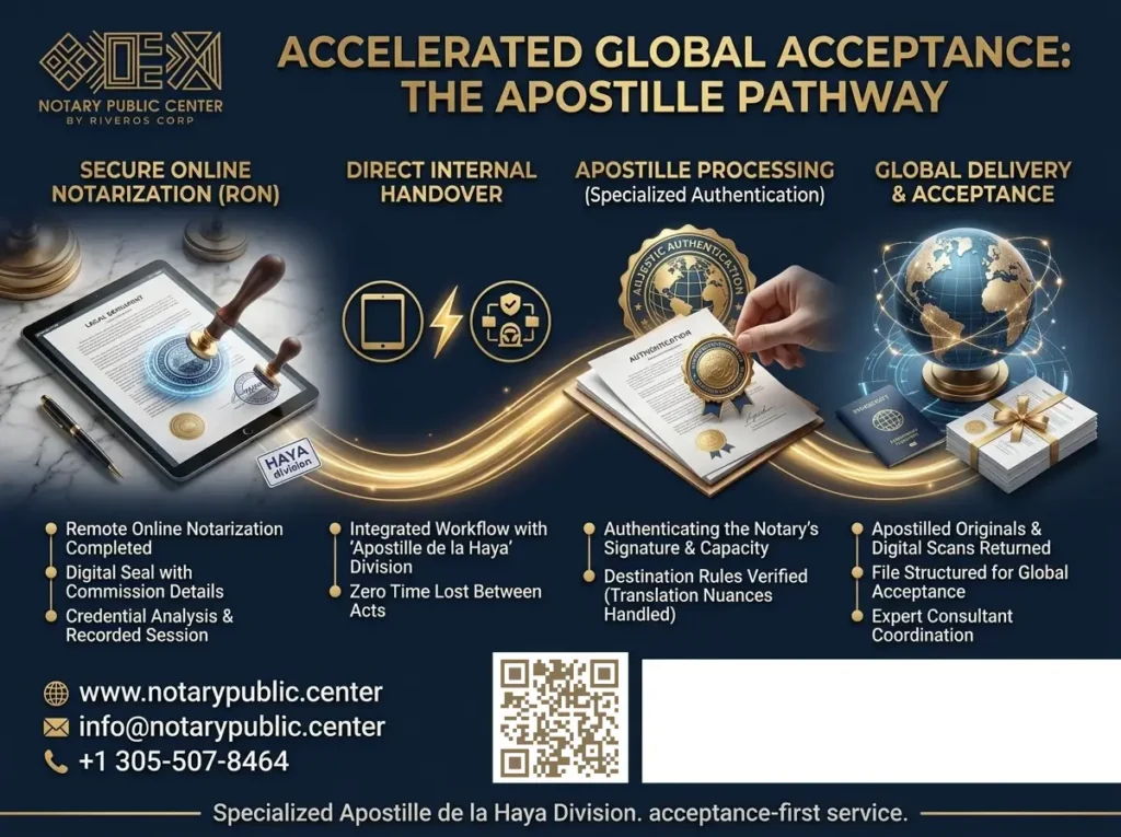 if needed guide your file through apostille