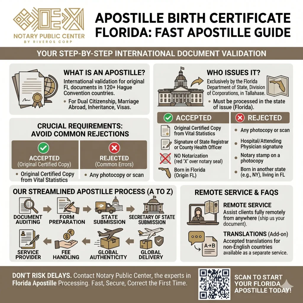 Apostille Birth Certificate in Florida
