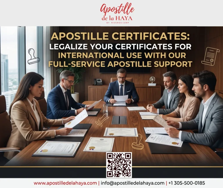 Apostille Certificates: Legalize your certificates for international use with our full-service apostille support