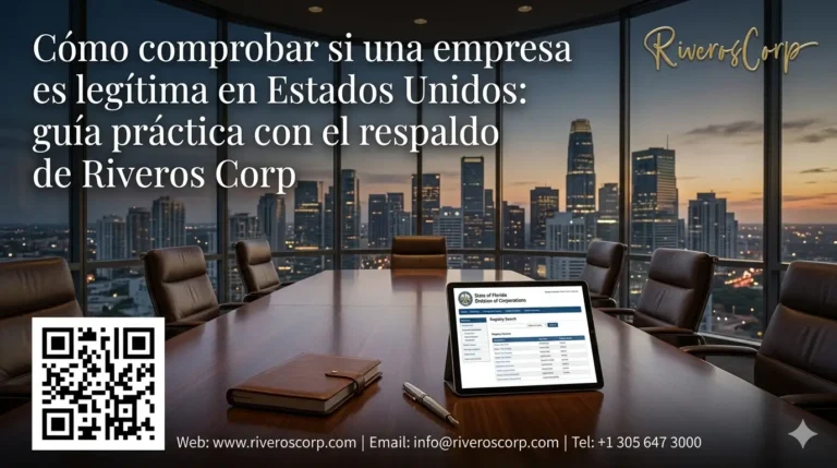 Cómo comprobar si una empresa es legítima en Estados Unidos: guía práctica con el respaldo de Riveros Corp