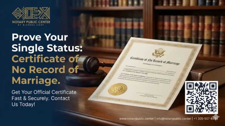 Certificate of No Record of Marriage