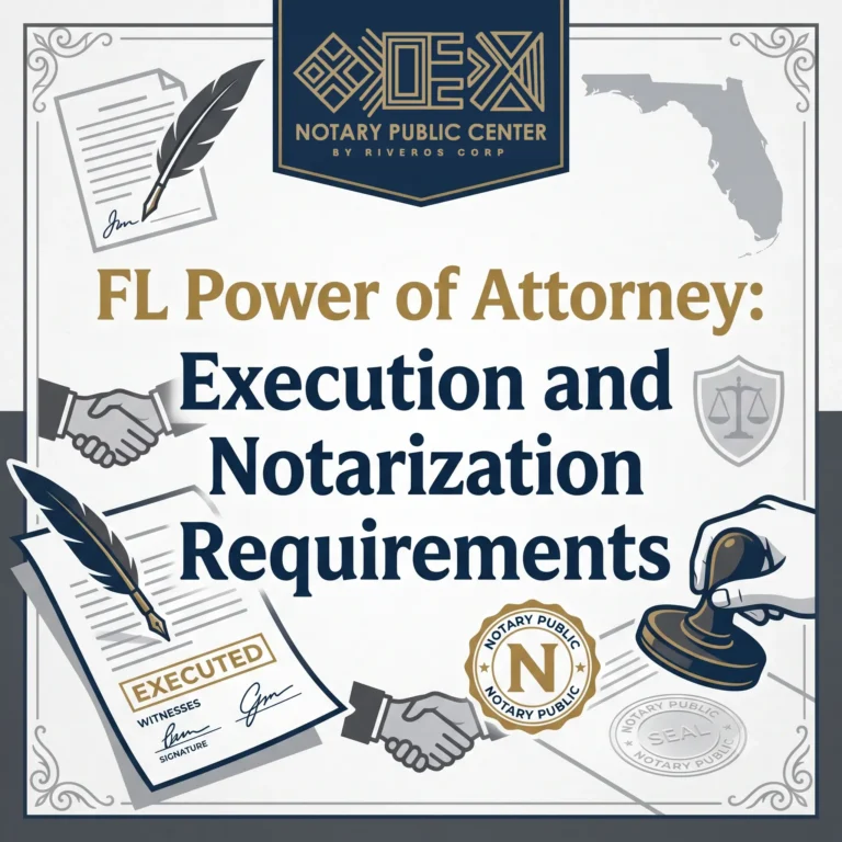 FL Power of Attorney- Execution and Notarization Requirements