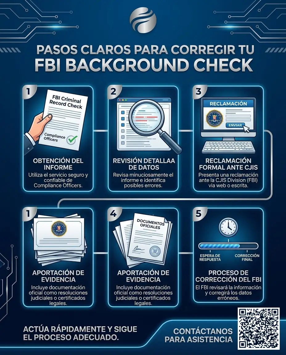¿Cómo solicitar una corrección en el historial de su FBI Criminal Record Check?