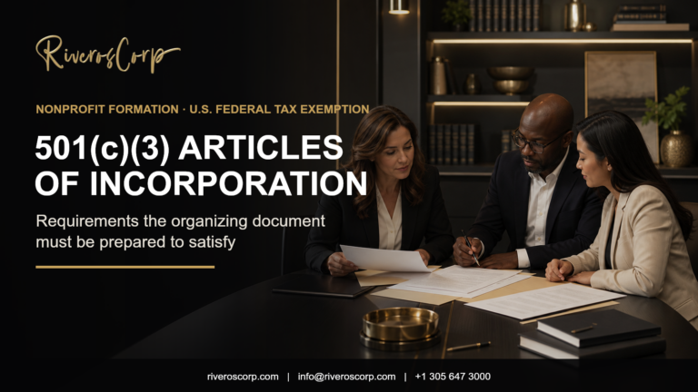 501(c)(3) Articles of Incorporation Requirements