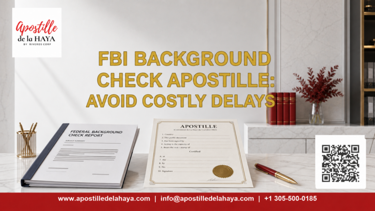 FBI background check apostille service to avoid costly federal authentication delays