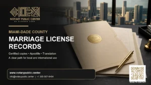 Miami-Dade County marriage license records and certified copy services