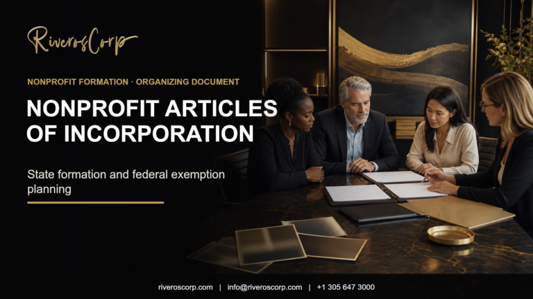 Nonprofit Articles of Incorporation – Riveros Corp