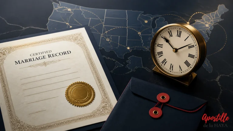 marriage certificate apostille processing time