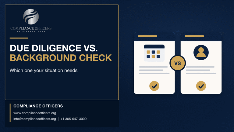 due diligence vs background check