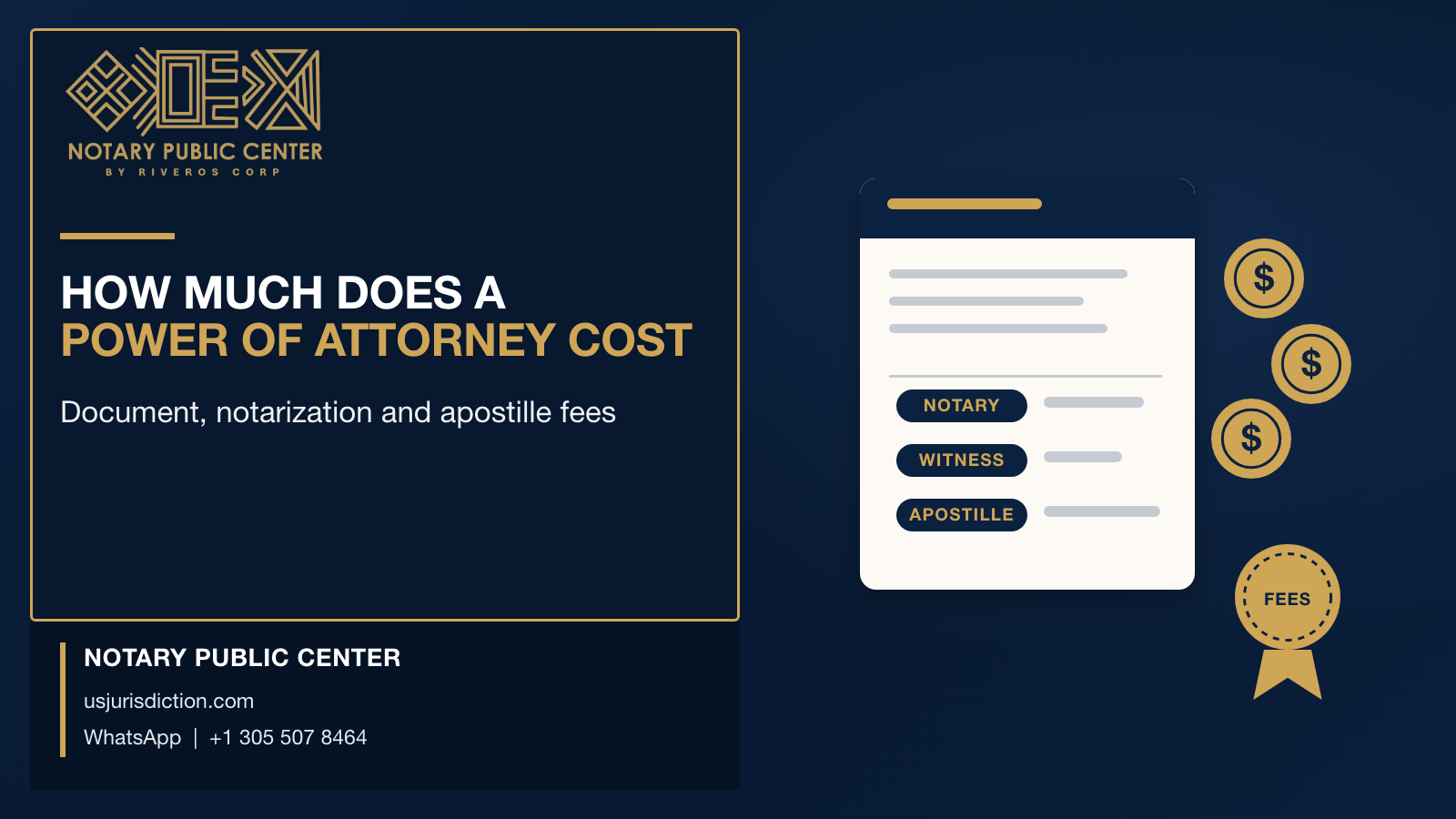 power of attorney cost