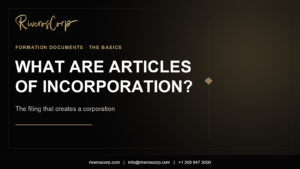 Articles of incorporation explained: the state filing that creates a corporation — Riveros Corp