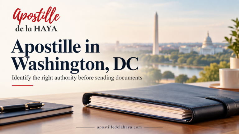 Apostille in Washington DC: document review with Apostille de la Haya