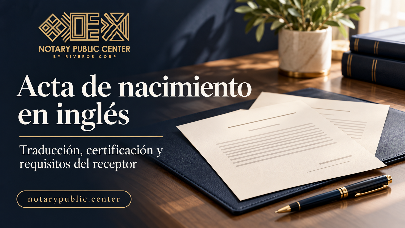 Acta de nacimiento en inglés: traducción y requisitos con Notary Public Center