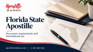 Florida State Apostille: document review with Apostille de la Haya