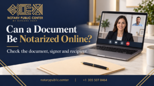 Can a document be notarized online? Review with Notary Public Center