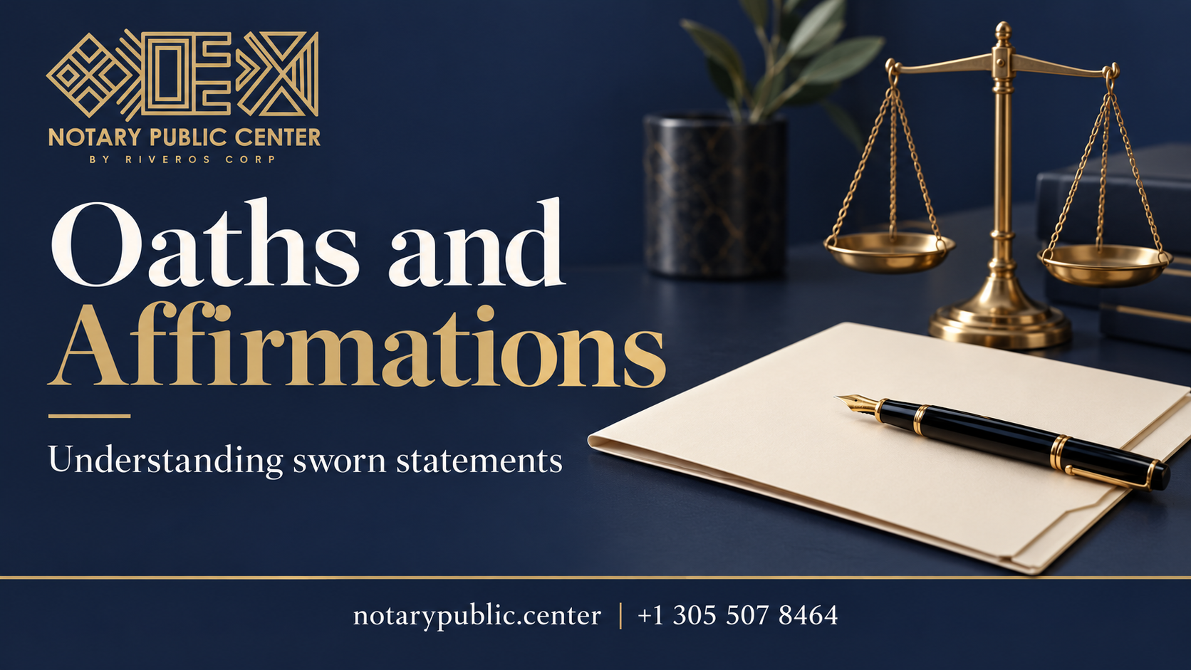 Oaths meaning: sworn statements with Notary Public Center